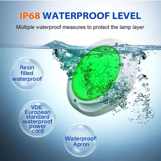 35W RGB LED Underwater Pool Light – IP68 Remote-Controlled Lighting