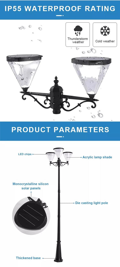 Solar LED Garden Street Lamp