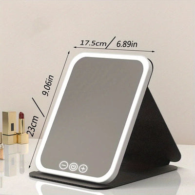 LED Makeup Mirror with 3-Color Lighting &amp; Dimmable Touch Screen