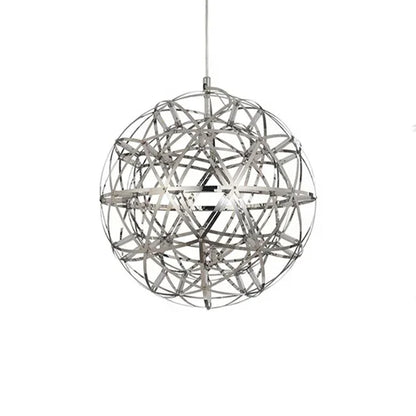 Modern Brief Loft Spark Ball LED Chandelier Fixture Firework Ball Stainless Steel Pendant Lamp for Home Decor Lighting 110-240V