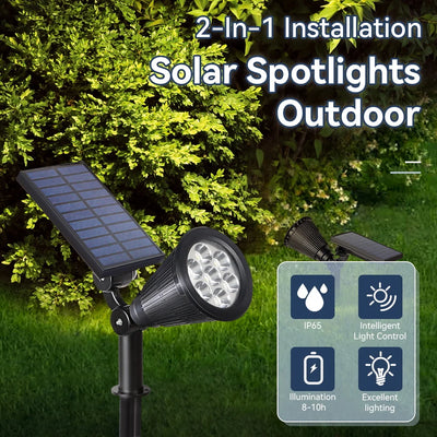 LED Solar Garden Spotlights – IP65 Waterproof Outdoor Landscape Lights