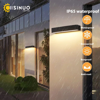 IISINUO Modern IP65 LED Outdoor Wall Sconce for Durable Weatherproof Lighting