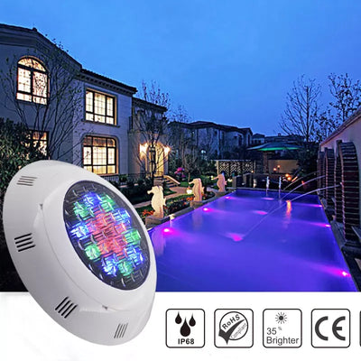 IP68 RGB LED Pool Light – 18W–45W Underwater Swimming Pool Lamp with Remote