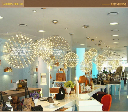 Firework Ball LED Chandelier – Modern Stainless Steel Pendant Light