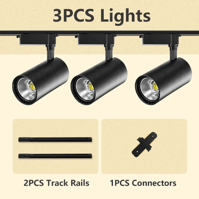 LED COB Track Light Set – Adjustable Spotlight Rail System