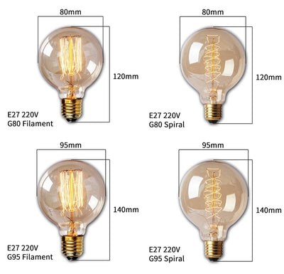 Vintage Edison LED Filament Bulb – E27 Dimmable Retro Light