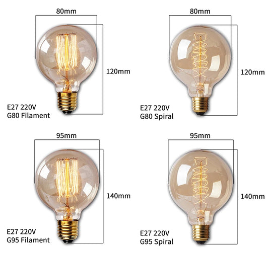 Vintage Edison LED Filament Bulb – E27 Dimmable Retro Light