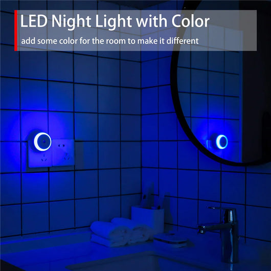 LED Plug-In Night Light with Dusk to Dawn Sensor – Auto Dimming Wall Lamp