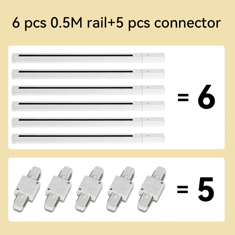 Modern LED COB Track Light Fixture Set for Commercial and Home Lightin