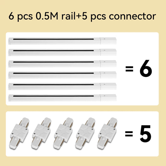 COB LED Track Light Fixture Set – Adjustable Spotlights