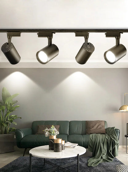 Modern LED COB Track Light Fixture Set for Commercial and Home Lightin