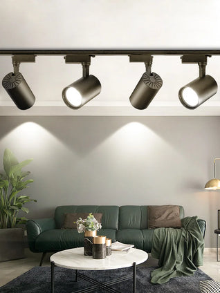 COB LED Track Light Fixture Set – Adjustable Spotlights