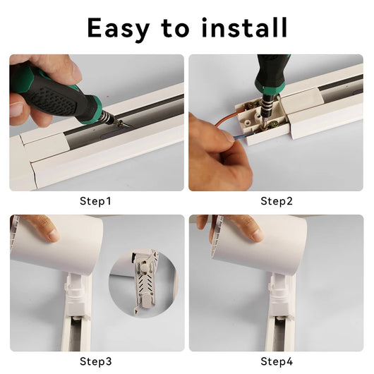 COB LED Track Light Fixture Set – Adjustable Spotlights