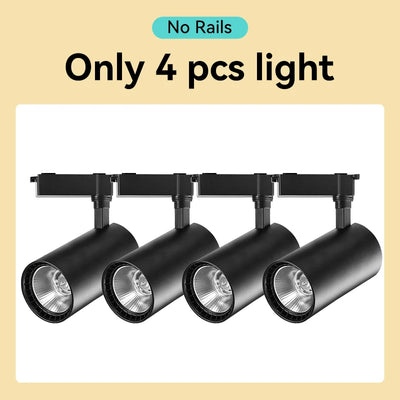 COB LED Track Light Fixture Set – Adjustable Spotlights
