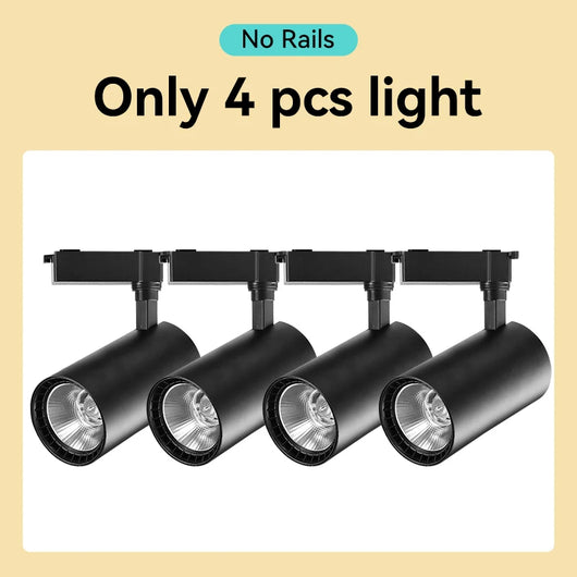 COB LED Track Light Fixture Set – Adjustable Spotlights