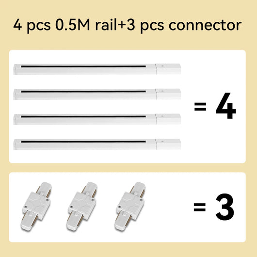 COB LED Track Light Fixture Set – Adjustable Spotlights