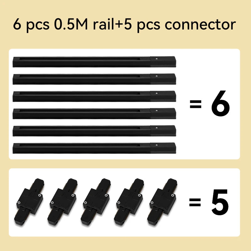 Modern LED COB Track Light Fixture Set for Commercial and Home Lightin