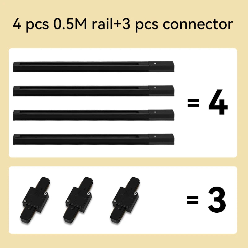 Modern LED COB Track Light Fixture Set for Commercial and Home Lightin