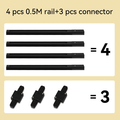 COB LED Track Light Fixture Set – Adjustable Spotlights
