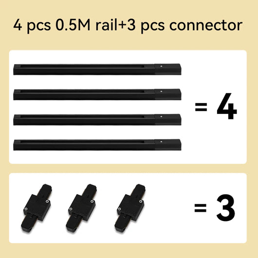 COB LED Track Light Fixture Set – Adjustable Spotlights