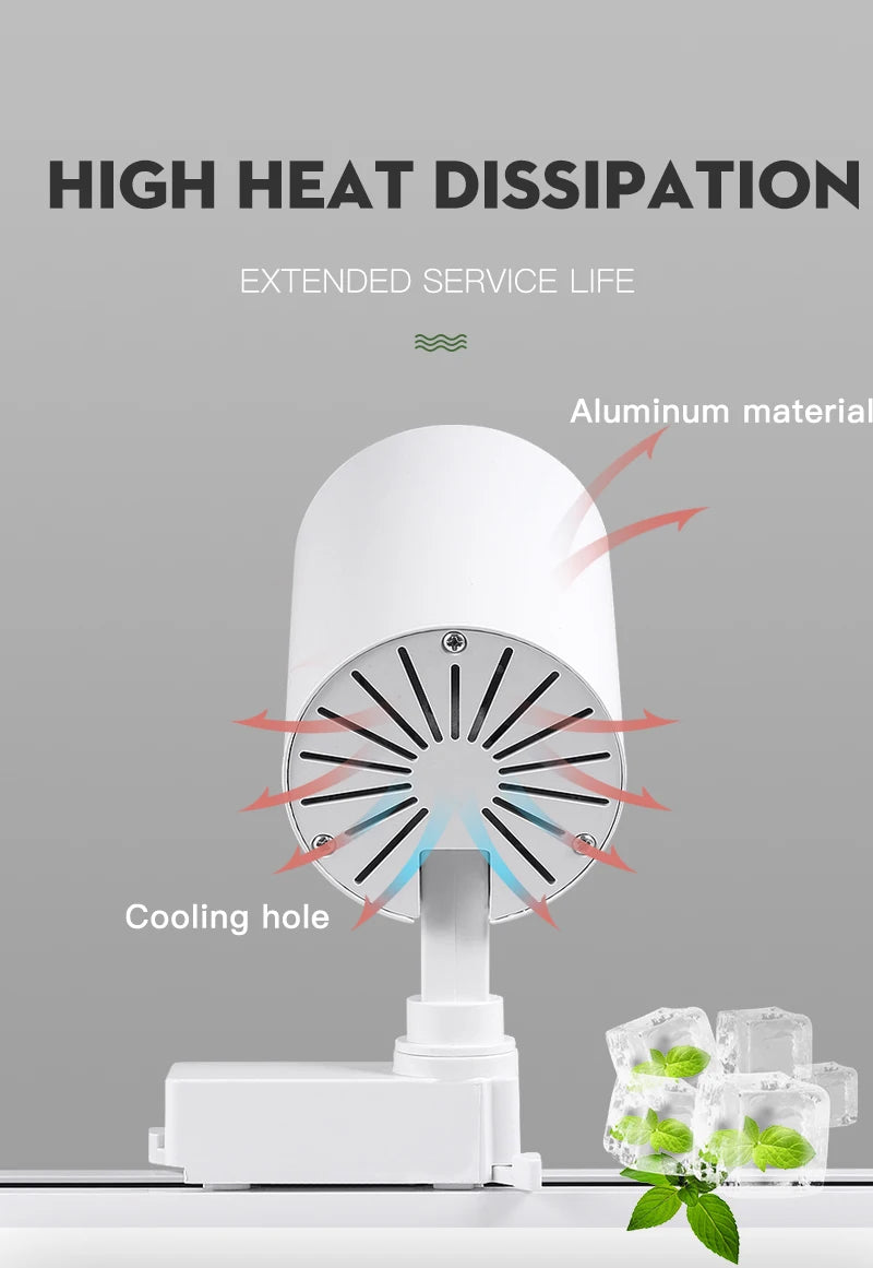 Modern LED COB Track Light Fixture Set for Commercial and Home Lightin