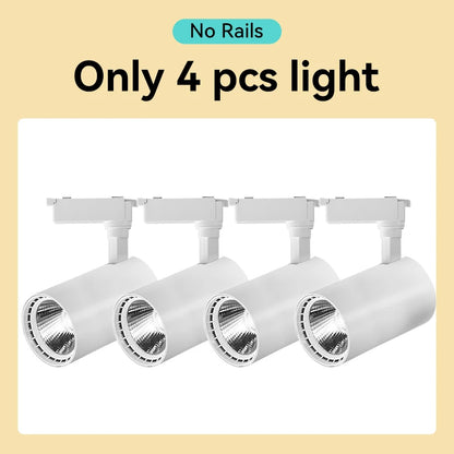 Modern LED COB Track Light Fixture Set for Commercial and Home Lightin