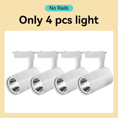 COB LED Track Light Fixture Set – Adjustable Spotlights