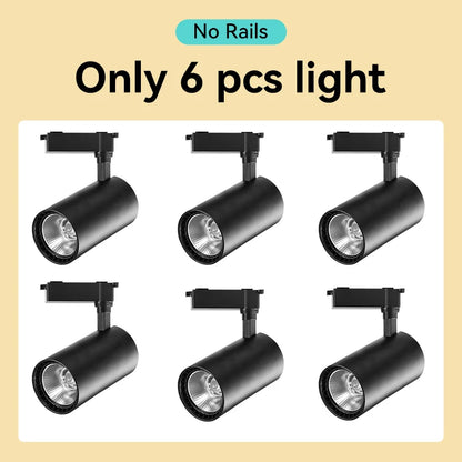 Modern LED COB Track Light Fixture Set for Commercial and Home Lightin