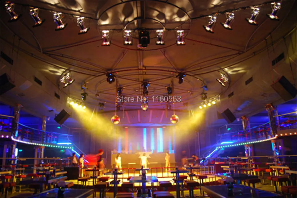 380W 20R Moving Head Beam Light – DMX512 Stage Lighting with Dual Prism, 14 Gobos & RGB Halo Effects