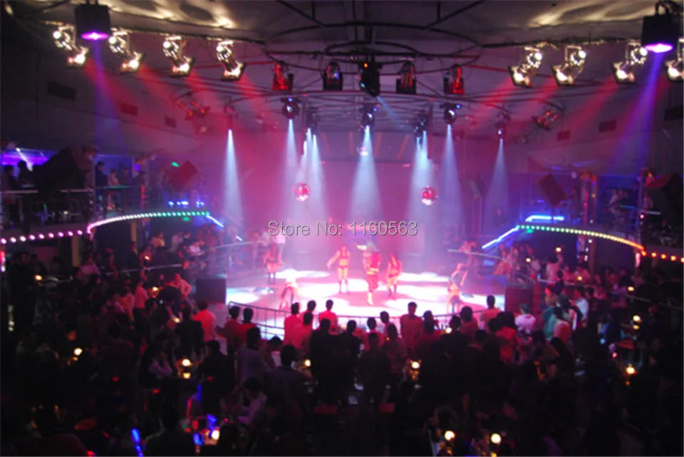 380W 20R Moving Head Beam Light – DMX512 Stage Lighting with Dual Prism, 14 Gobos & RGB Halo Effects