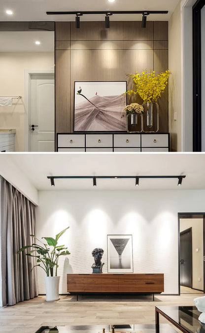 Modern LED COB Track Light Fixture Set for Commercial and Home Lightin