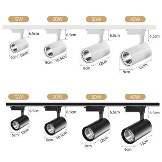 COB LED Track Light Fixture Set – Adjustable Spotlights