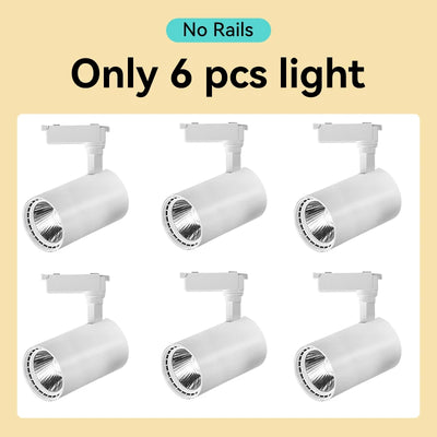 COB LED Track Light Fixture Set – Adjustable Spotlights