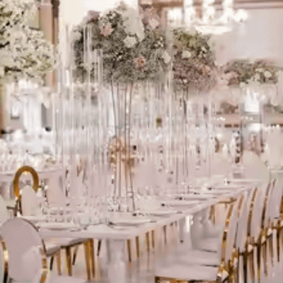 20-Pack Acrylic Wedding Candelabras – 38.5″ Clear 8-Arm Centerpieces