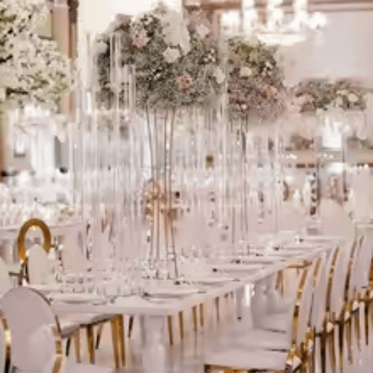 20-Pack Acrylic Wedding Candelabras – 38.5″ Clear 8-Arm Centerpieces
