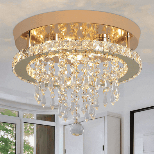 VETRULUS Gold Crystal LED Chandelier – Luxury Modern Ceiling Light