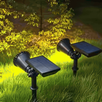 LED Solar Garden Spotlights – IP65 Waterproof Outdoor Landscape Lights