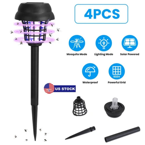 Solar-Powered Wooden Stake Outdoor Landscape Light