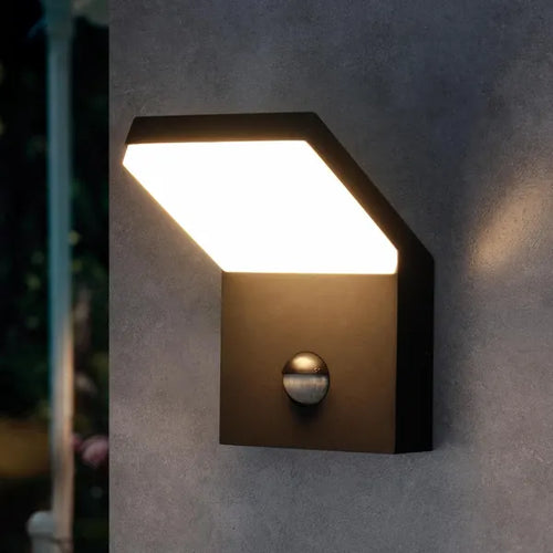 Modern Outdoor LED Wall Sconce with Motion Sensor
