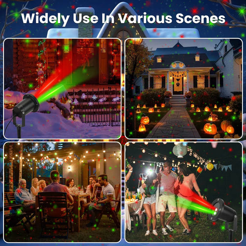 Red & Green Outdoor Laser Projector Light with Remote