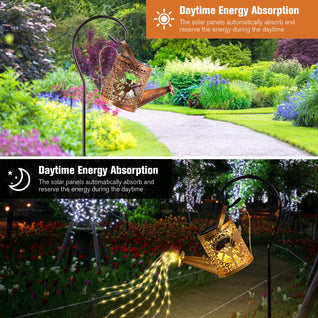 Solar Watering Can Garden Lights Outdoor Waterproof Lantern Decor