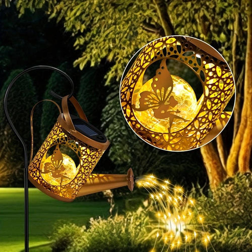 Solar Watering Can Garden Lights Outdoor Waterproof Lantern Decor