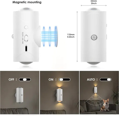 2-Pack Rechargeable RGB Motion Sensor Night Lights