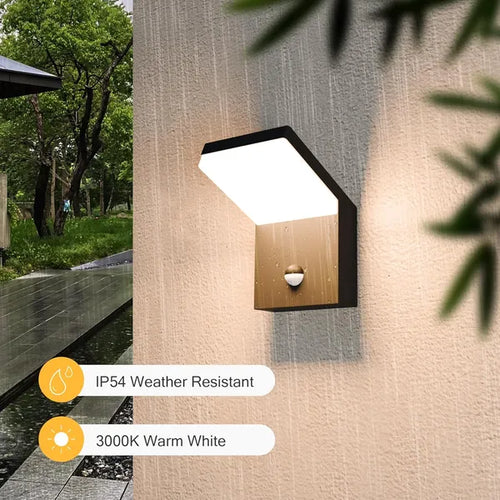 Modern Outdoor LED Wall Sconce with Motion Sensor