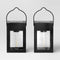 2-Pack Solar LED Outdoor Deck Lights – Matte Black Vintage Lanterns