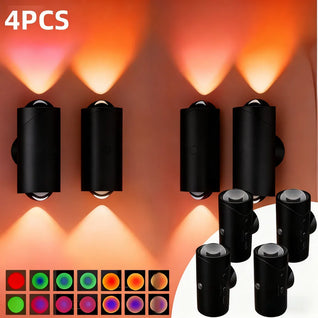 4PCS Rechargeable LED Motion Sensor Wall Light – Magnetic Dimmable RGB Night Light