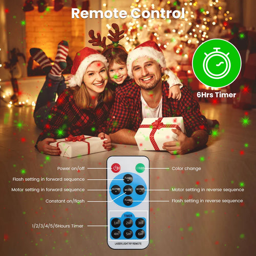 Red & Green Outdoor Laser Projector Light with Remote