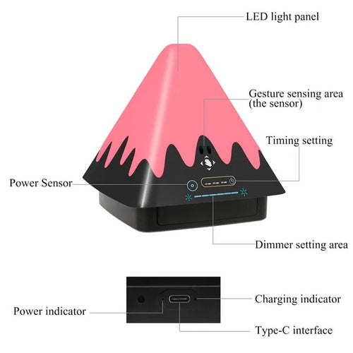 Rechargeable 8-Color Touch-Control LED Night Light