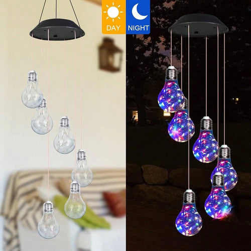 21.6-Inch Color-Changing Solar LED Wind Chimes