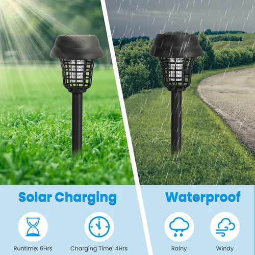 4-Pack Solar Mosquito Zapper Torches with Dual Lighting Modes